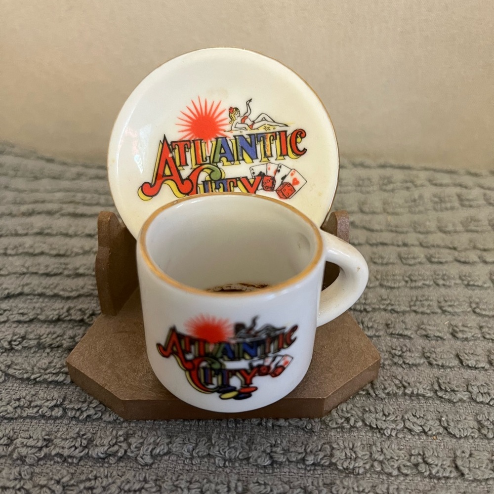 Atlantic City Souvenir Miniature Cup and Saucer